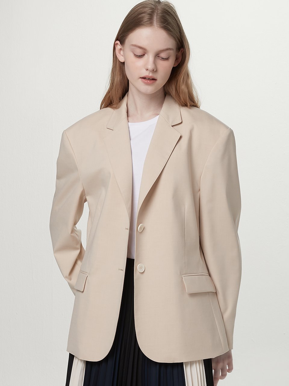 Single suit jacket - Cream beige