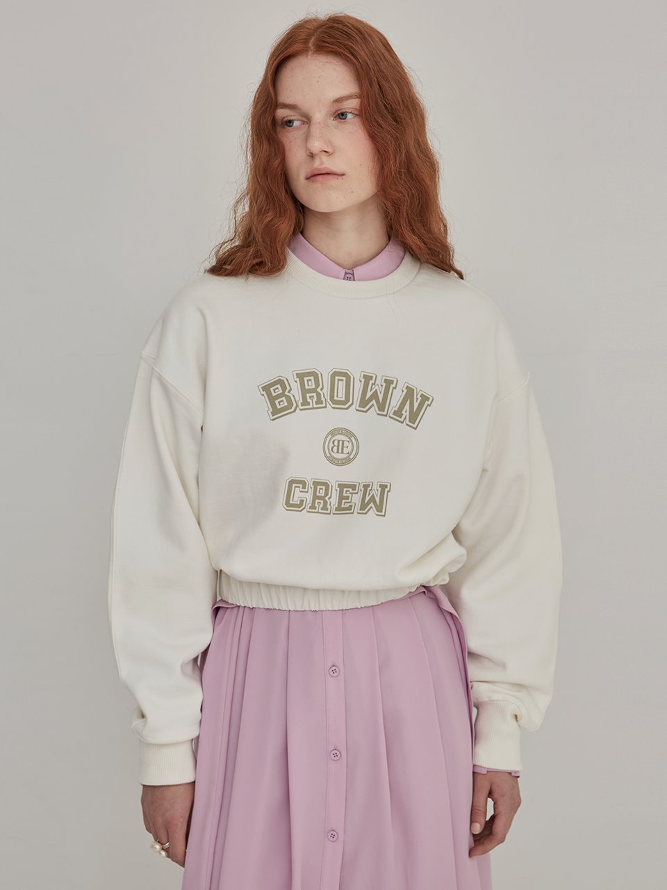 Crop sweatshirt - Ivory