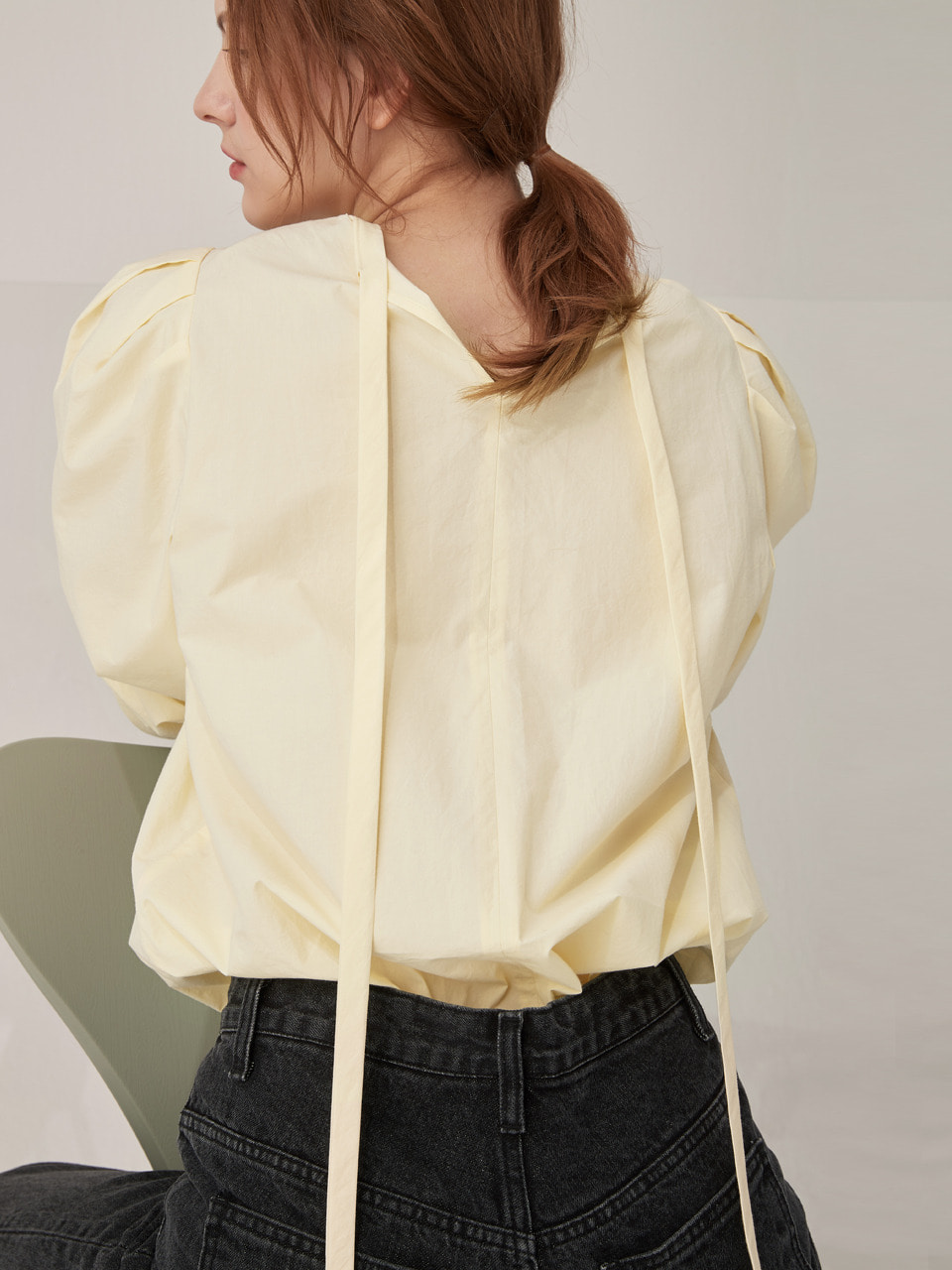 2 way volume blouse - Light yellow