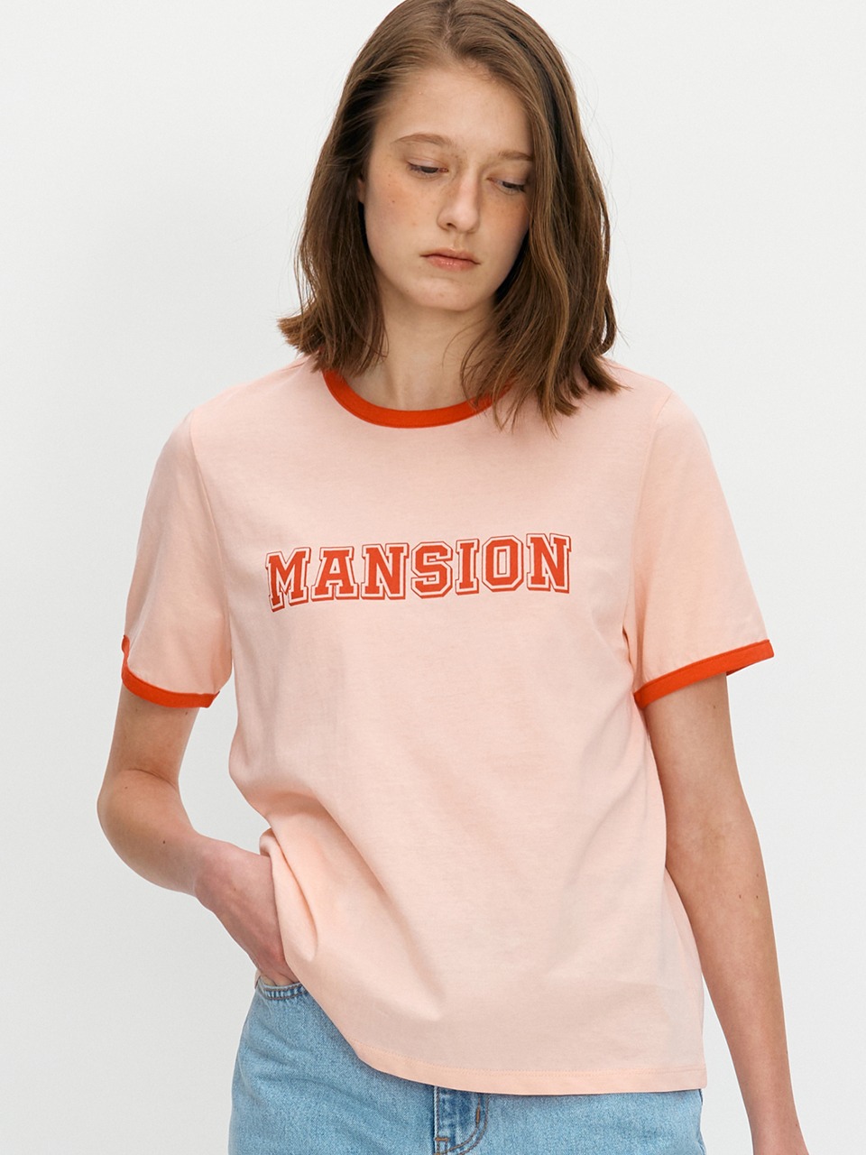 Mansion binding tee - Peach