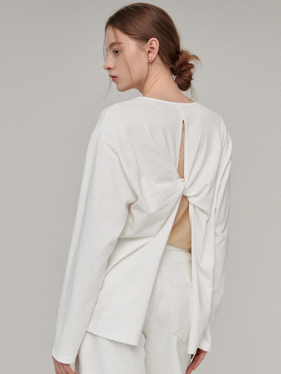 Back twist top - Off white