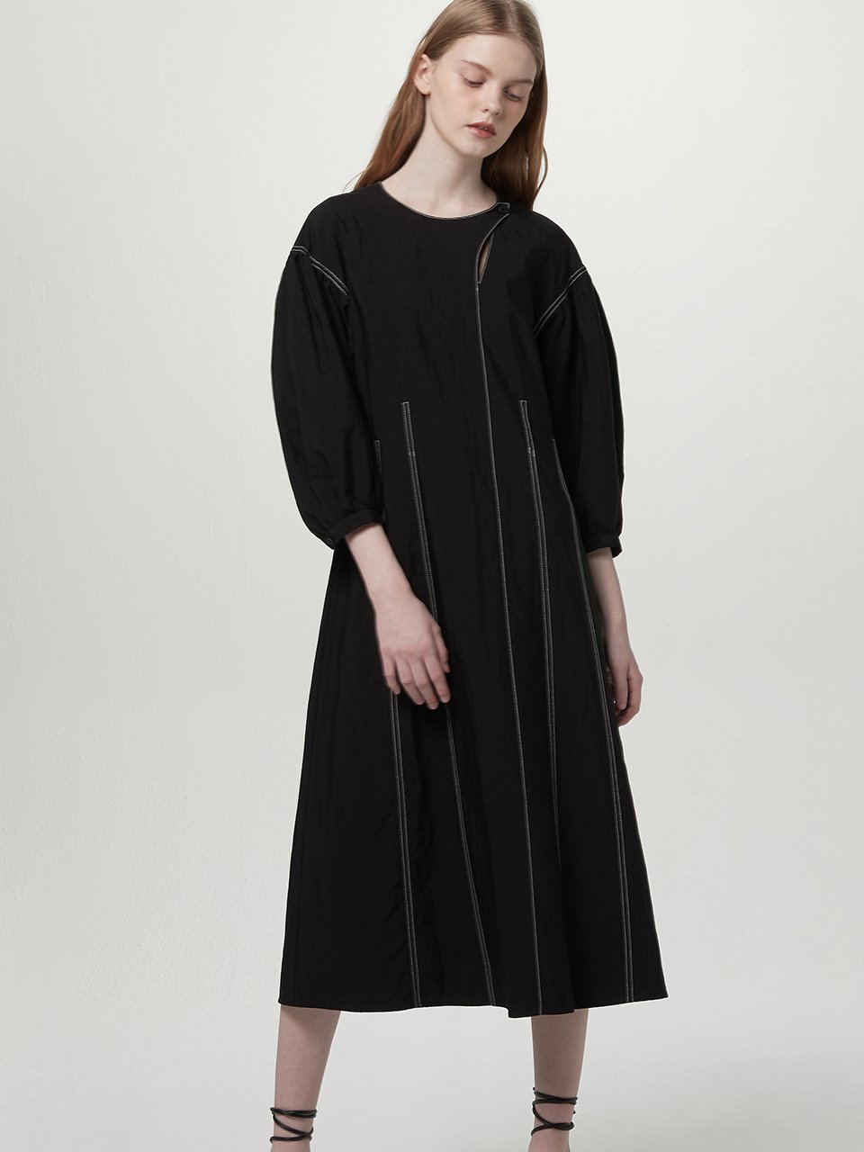 Pointed stitch dress - Black