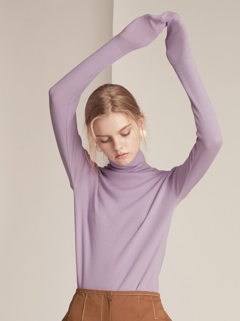 Cashmere Blended 16Gaze Pullover Knitwear - Light Purple