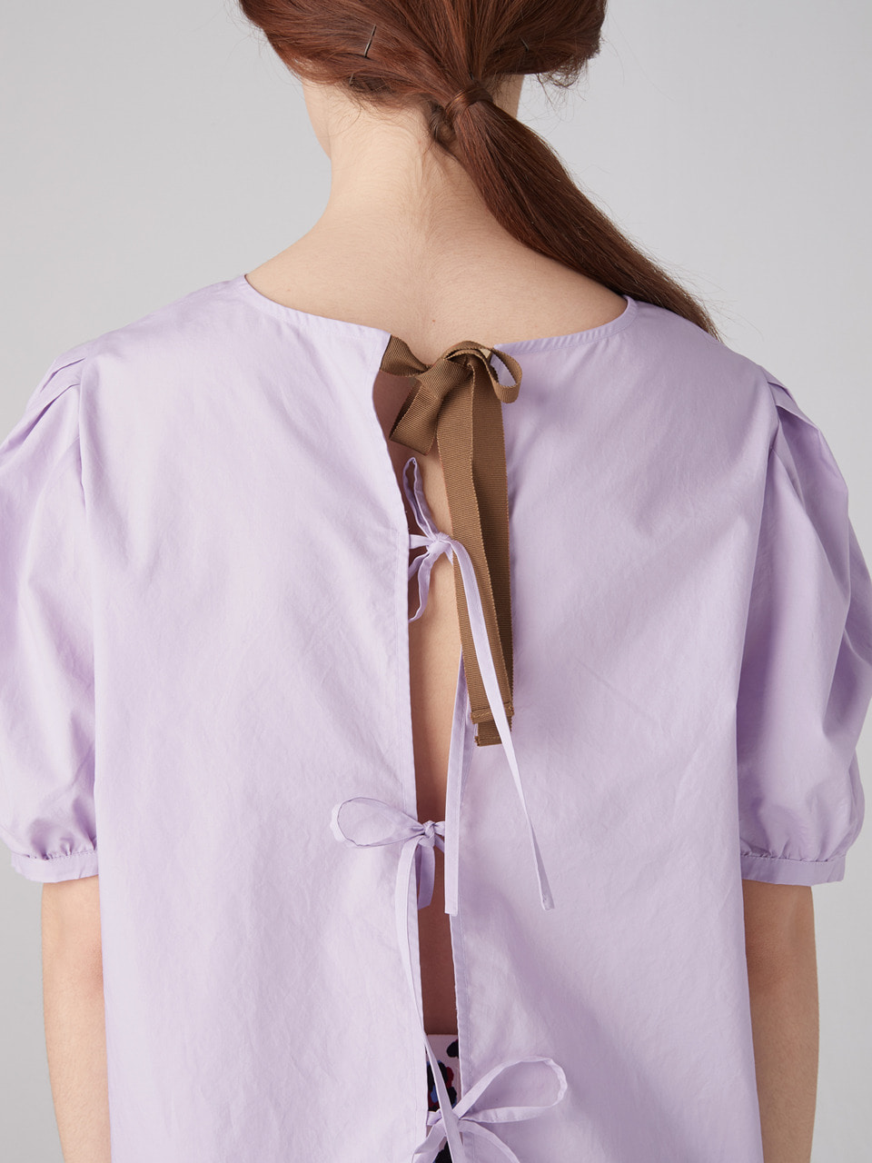 Back tied blouse - Lavender