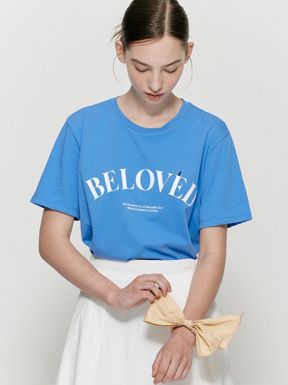 Beloved rabbit T-shirt - Marine blue